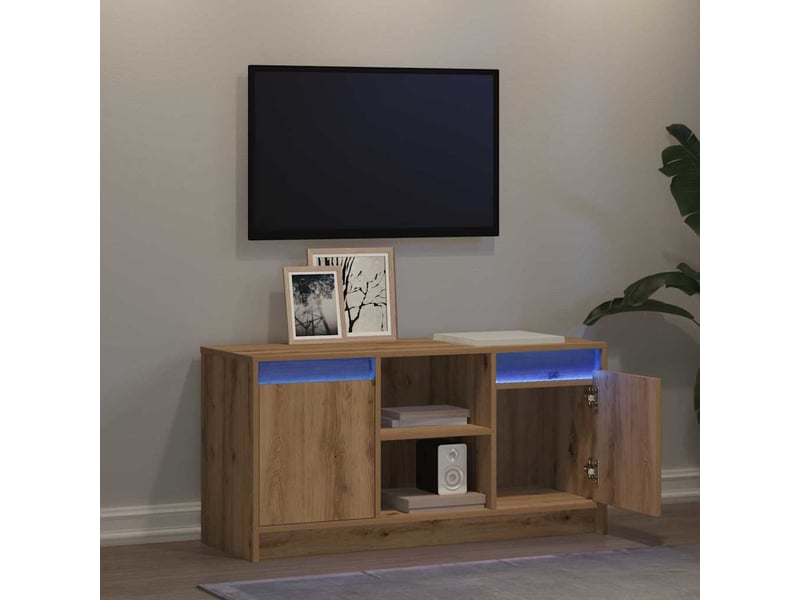  Meuble tv - unites tv 100 x 34 x 50 cm marron bois d'ingénierie  - Conforama E