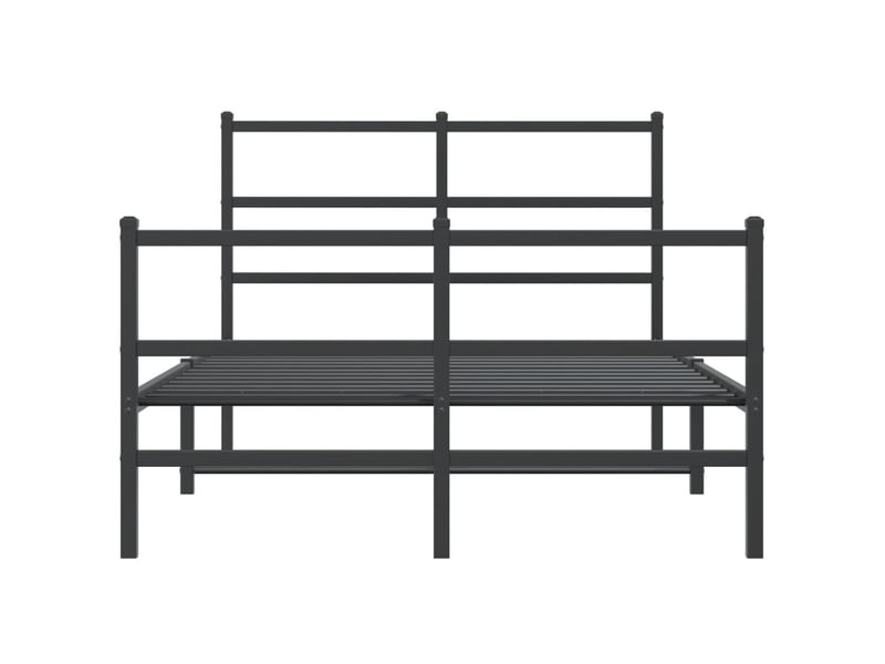  Cadre de lit métal sans matelas avec pied de lit noir 120x190cm  - Conforama E