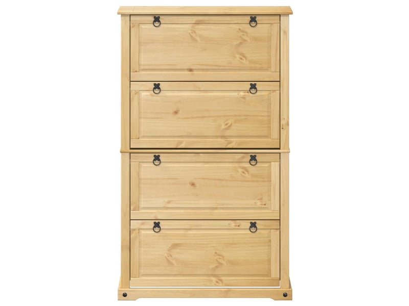  Meuble à chaussure, armoire à chaussures corona 99x32x163,5 cm bois de pin massif  - Conforama D