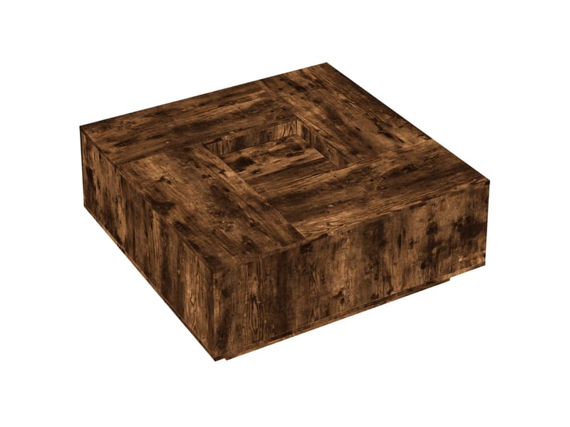  Table basse - table de salon - table à thé chêne fumé 100x100x40 cm bois d'ingénierie  - Conforama D
