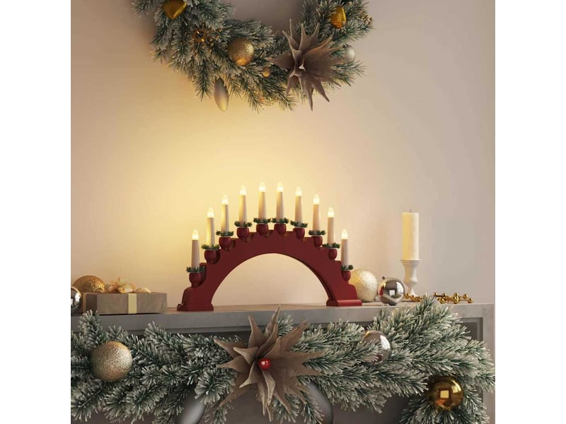 Arche de bougies de noël avec 10 bougies led led blanc chaud cf62117 - Conforama B