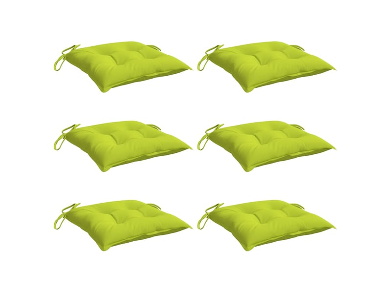 Lot de 6 coussins de palette, coussins de canapé vert brillant 50x50x7 cm cf59752 - Conforama C