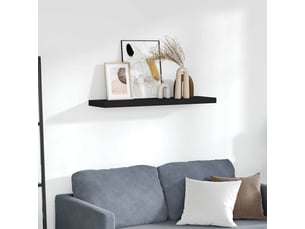 Étagère flottante, étagère murale noir 90x23,5x3,8 cm mdf cf42318