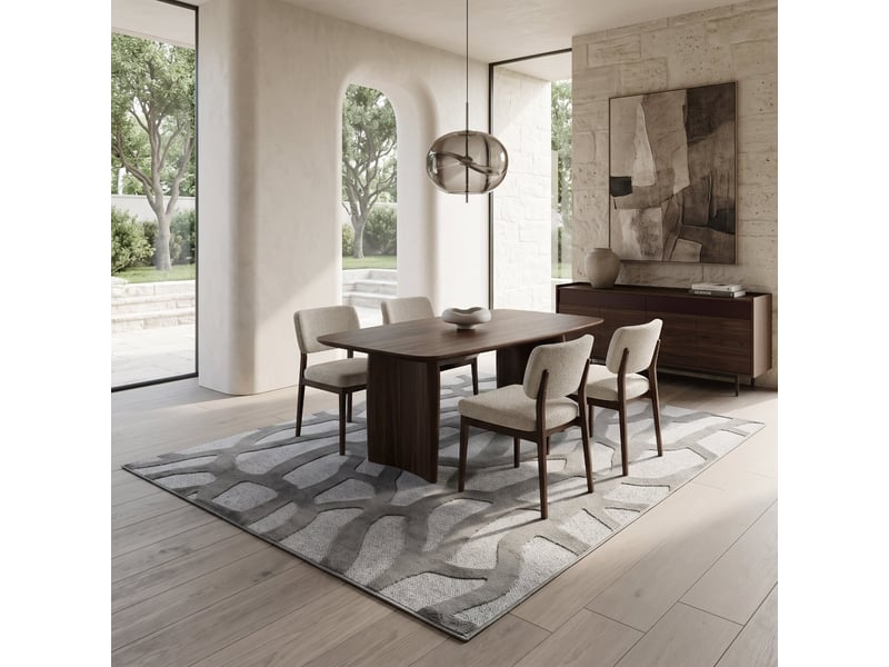  Tapis relief graphique gris 160x230  - Conforama R