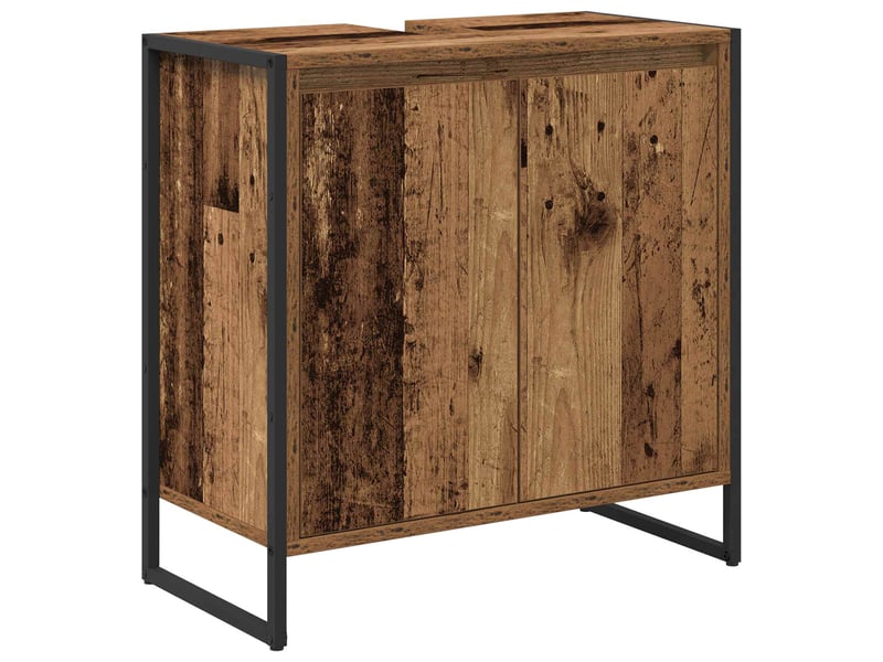  Cabinet de salle de bain, meuble de rangement bois ancien 60x30x60 cm  - Conforama A