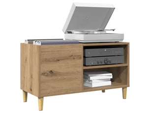 Armoire à disques chêne artisanal 84,5x38x48 cm bois ingénierie