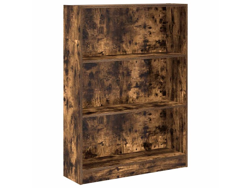  Bibliothèque, étagère de rangement chêne fumé 80x24x109 cm bois d'ingénierie  - Conforama A