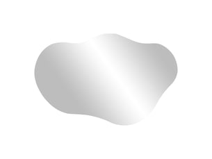 Miroir rectangulaire à poser coloris transparent - 0.5 cm x 40 cm