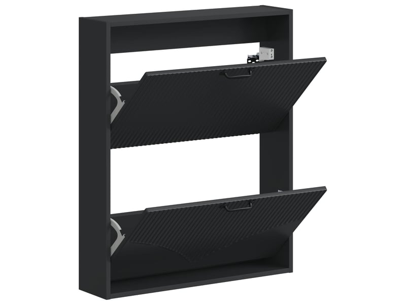  Meuble à chaussures mural, armoire à chaussures hoorn 71x17x86 cm noir  - Conforama C