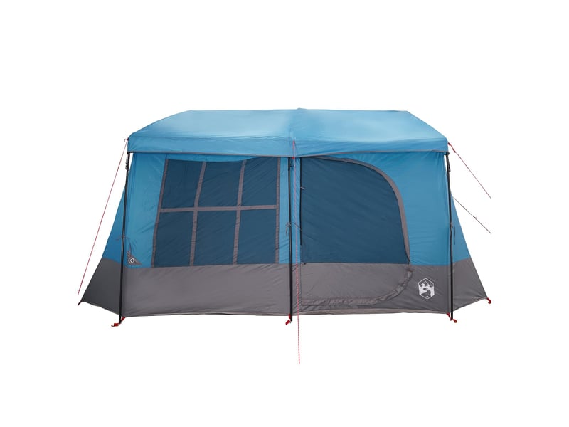  Tente de camping, tente familiale avec auvent imperméable 9 personne bleu  - Conforama E