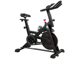 Vélo d'appartement réglable en hauteur, avec application, résistance magnétique, écran lcd ajustable, guidon, support pour téléphone
