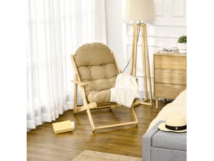 Fauteuil relax manuel MAISENTIEL Tissu marron vendu A l'unité