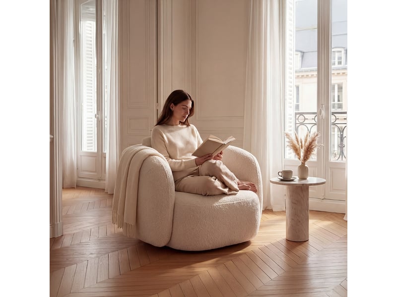  Fauteuil luna ecrue 3 places 3CA57.AS.1D.02 - Conforama B