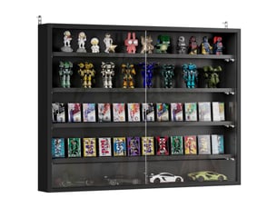 Vitrine coloris noir 4 étagère(s) <strong>PANGIVO</strong> <strong></strong> - 31.5 cmx