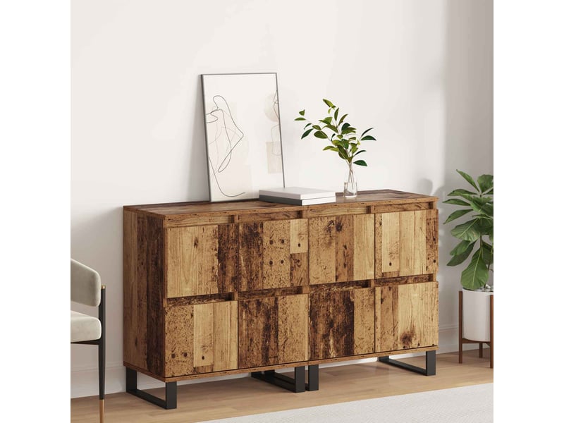  Buffet - bahut - meuble de rangement 2 pc bois ancien 60 x 35 x 70 cm  - Conforama B