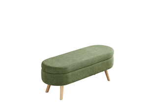 Banc de lit coffre 110x40x42 cm, rangement, banc d'entrée, bout de lit, pour chambre, salon ou couloir, chenille, vert