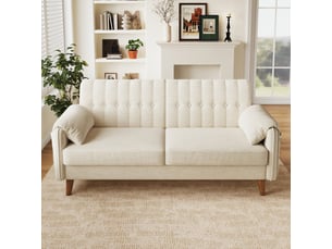 Canapé droit fixe <strong></strong> <strong>Morn Vibe</strong> 2 places Tissu beige