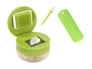 Set de presses ail, presse-ail manuel, avec outil éplucheur en silicone et brosse de nettoyage, lames en acier inoxydable alimentaire