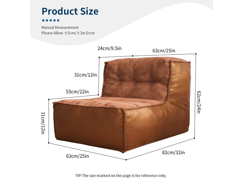  Fauteuil une place modenvie marron avec tablette latérale intégrée 71 x 98 x 78 cm en flanellette  - Conforama C
