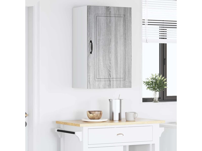  Meuble mural de cuisine | armoire de cuisine gris sonoma 50x31x80cm  - Conforama D