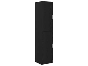 Buffet - haut armoire chêne noir 35 x 39 x 168 cm