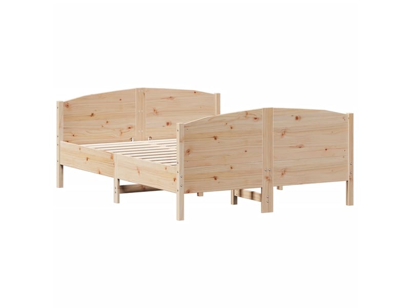  Lit double- lit adulte -  cadre de lit sans matelas 120x190 cm bois de pin massif  - Conforama B
