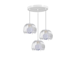 Fabrilamp latina, plafonnier, moderne, 3 x e27, blanc, 35-90 x 40 x 40 cm