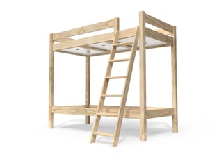 Lit 2 places 80x190 cm ABC MEUBLES SUPABCIN80-B coloris naturel