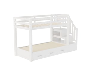 Lit superposé 90x200 cm SWEIKO coloris blanc