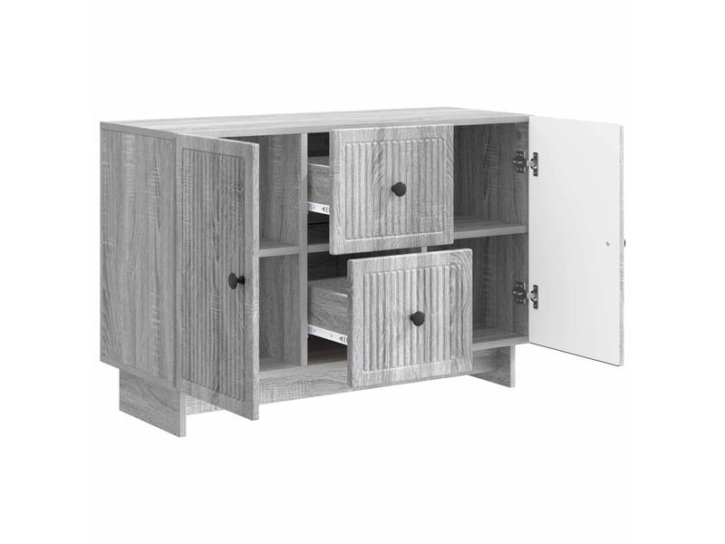  Buffet - bahut - meuble de rangement sonoma gris 89 x 34,5 x 60 cm bois d'ingénierie  - Conforama E