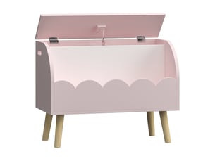 Coffre à jouets 60 x 30 x 44 cm rose blanc 03_0009286