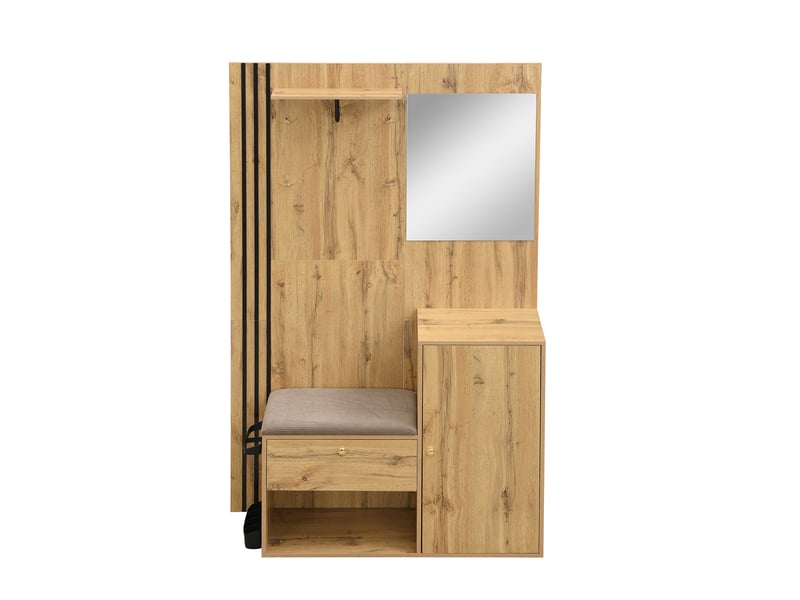  Portemanteau avec banc et rangement 115 x 185 cm en mdf  - Conforama W