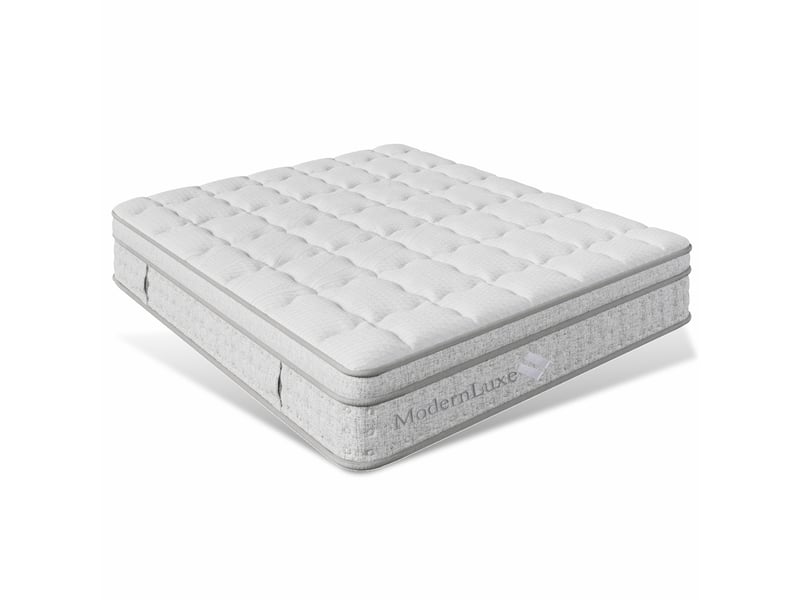 Matelas 180x200 cm en polyester 7 zones à ressorts ensachés blanc chicfurn - Conforama A