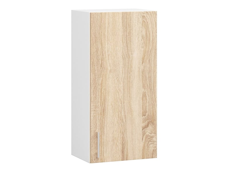  Ensemble de cuisine vitré akord lima 1.8m h720 blanc 180 cm 7 portes 1 tiroir façade chêne sonoma 8 étagères 180x44,5x203 cm LIMA 1.8m - Conforama E