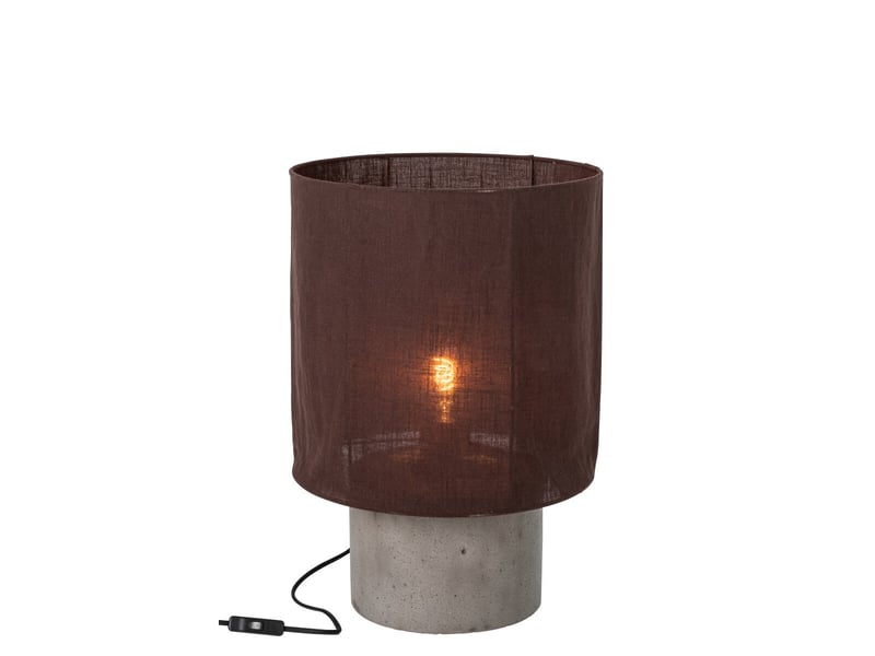  Lampe à poser en ciment havel 50cm marron  - Conforama B