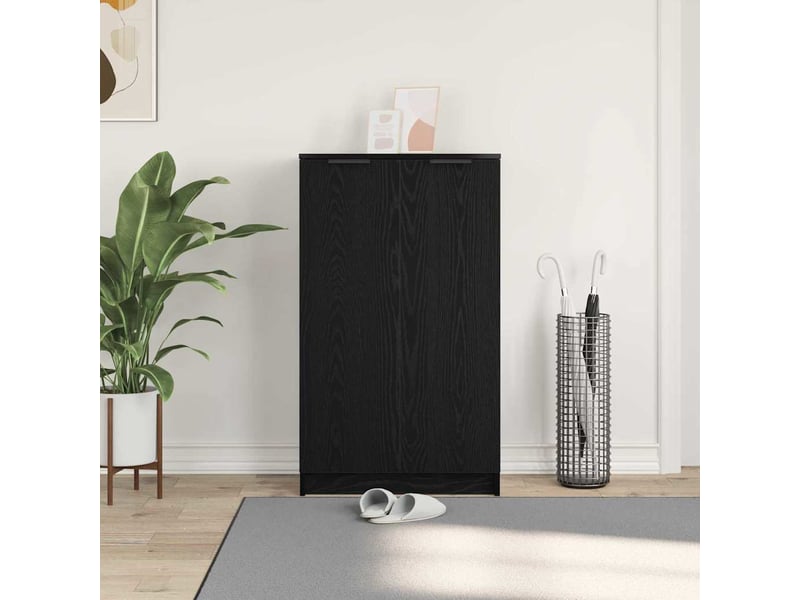  Armoire à chaussures, meuble à chaussuresavec étagère chêne noir 59x35x100 cm  - Conforama D