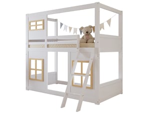 Lit superposé 90x200 cm <strong>OKWISH</strong> <strong></strong> coloris bicolore