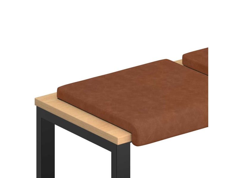 Lot de 4 coussins de banc, coussins d'assise, coussins pour chaisecanapé simili cuir marron profondeur 35 cm cf52569 - Conforama A