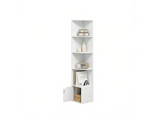 Bibliotheque coloris blanc 5 étagère(s) WISHDOR - 29.5 cm x 157.5 cm