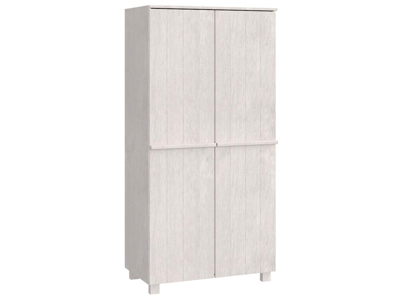  Garde-robe, armoire de rangement hamar blanc 89x50x180 cm bois massif de pin  - Conforama A