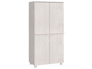 Garde-robe, armoire de rangement hamar blanc 89x50x180 cm bois massif de pin