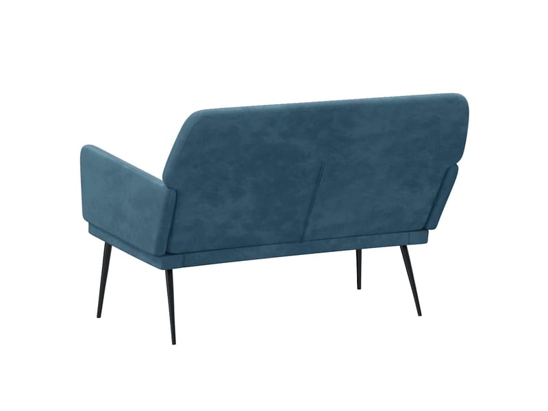  Banc, canapé 2 places bleu 108x79x79 cm velours shl95548  - Conforama E