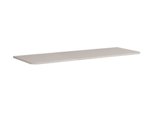 Plan de travail linea 120 cm cachemire mat pour meuble de salle de bain avec angles arrondis