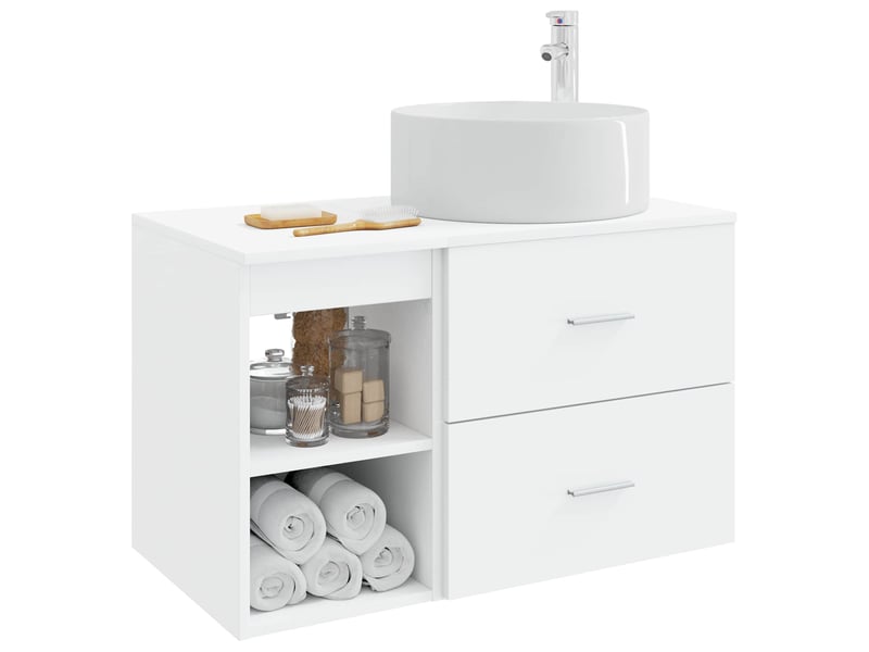 Ensemble de mobilier de salle de bain 2 pcs blanc shl2576 - Conforama C