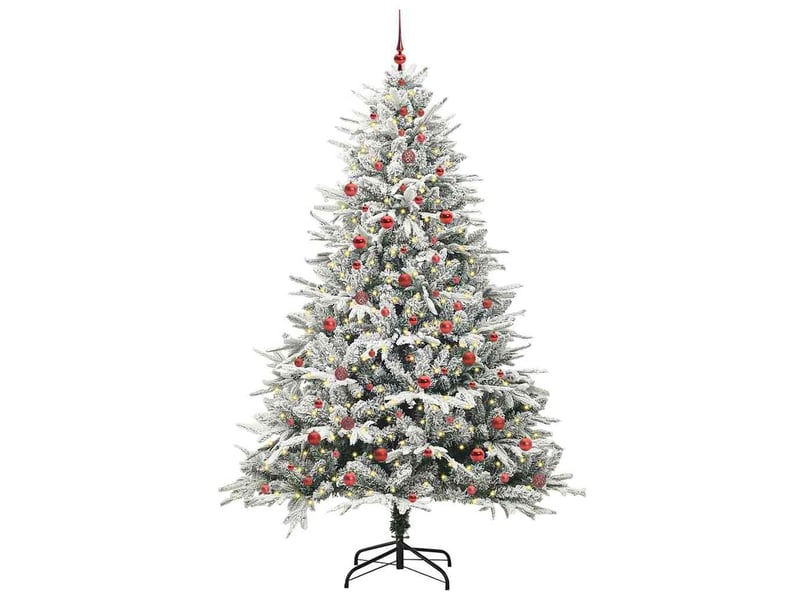  Sapin de noël, arbre de noël artificiel pré-éclairé avec ensemble de boules shl9699  - Conforama C