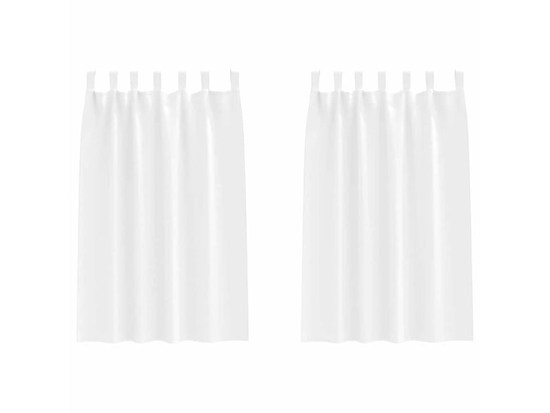 Lot de 2 rideaux occultants, rideaux black-out avec anneaux blanc pur 175 x 140 cm cf44577 - Conforama A