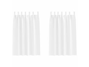 Lot de 2 rideaux occultants, rideaux black-out avec anneaux blanc pur 175 x 140 cm cf44577