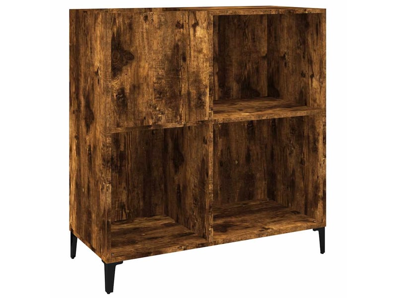  Armoire à disques, armoire de rangement chêne fumé 84,5x38x89 cm bois d'ingénierie shl1750  - Conforama A