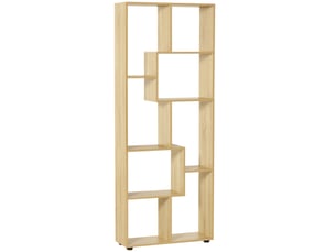 Bibliothèque étagère zig zag design contemporain 70l x 24l x 178h cm panneaux particules bois naturel