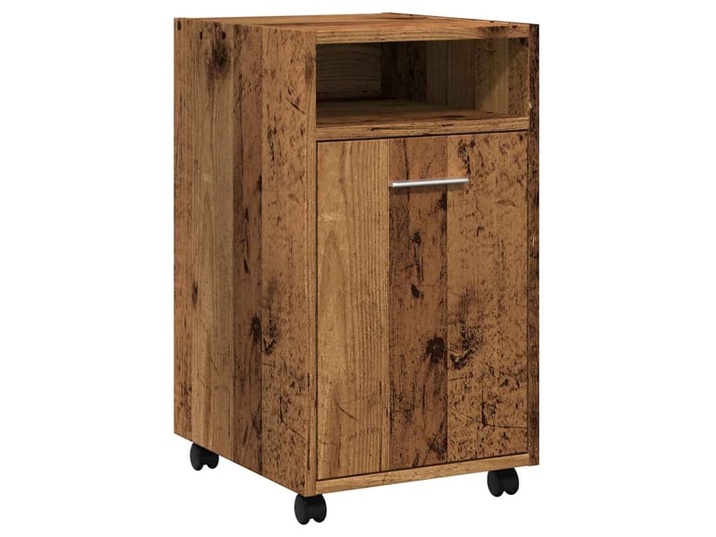  Armoire de rangement, armoire avec roues vieux bois 33x38x60 cm bois d'ingénierie  - Conforama A